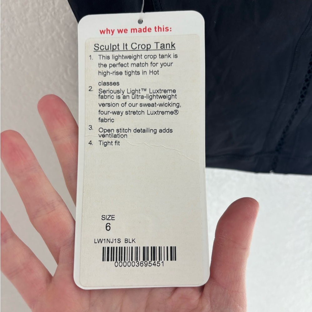 Lululemon Athletica Black Crop Top - Picture 4 of 4